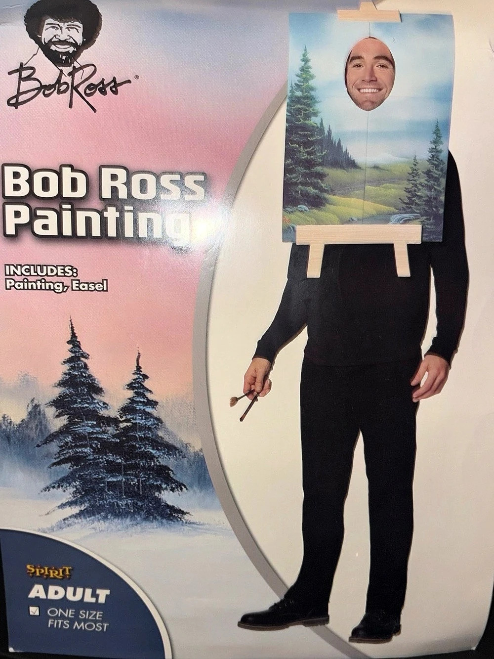 🎃 Halloween Bob Ross Painting 🖼️ Costume One Size fits most Unisex